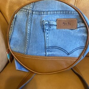 Myra Bag NWT Jean and Leather  ROUND BAG